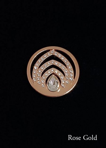 Flame-Coin-Clear-Stones-Rose-Gold